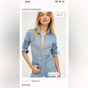 Free people Lennox Jumpsuit M worn twice